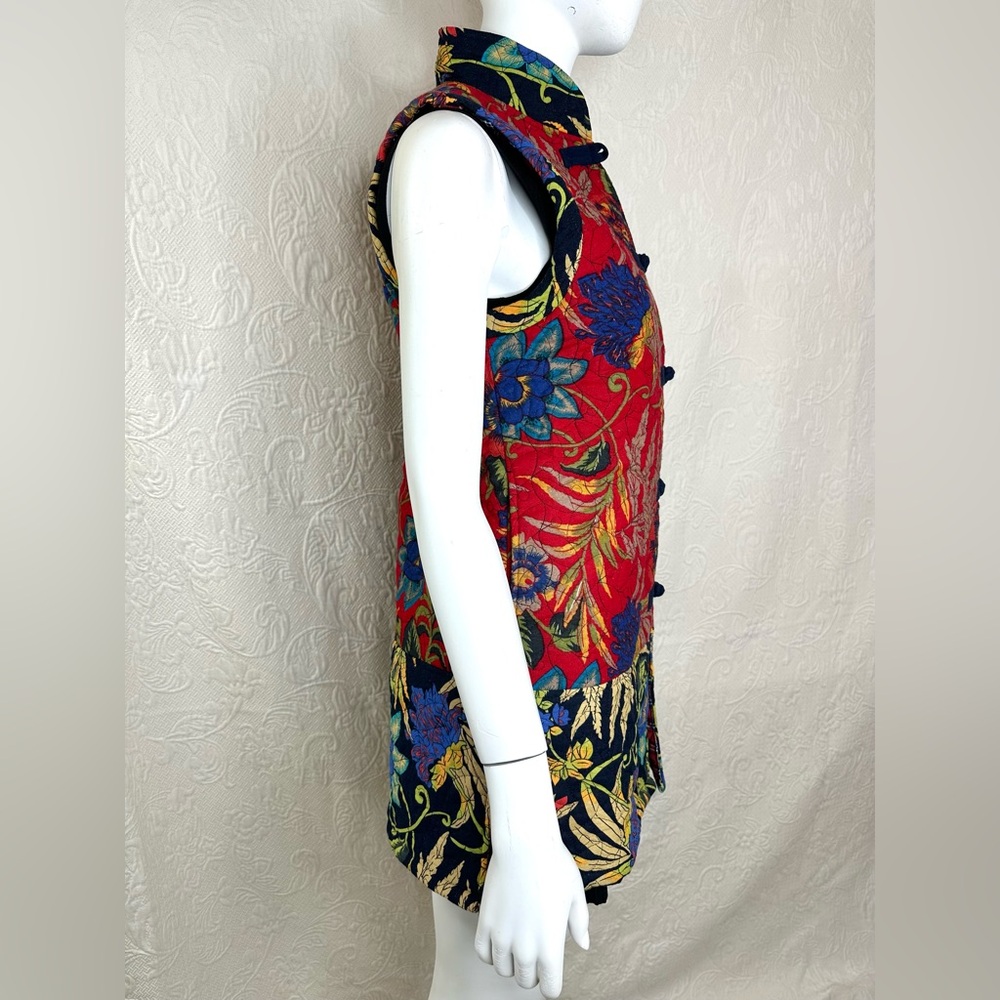 Ke Ke Quilted Linen Long Colorful Vest - Picture 3 of 16